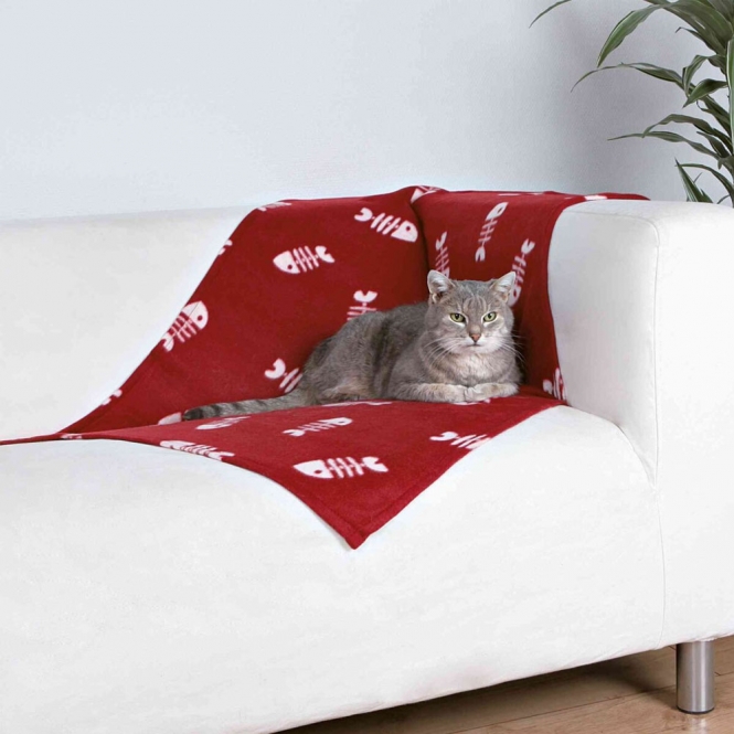 Trixie Fleecedecke Beany - bordeaux, 100 x 70 cm – Bild 3