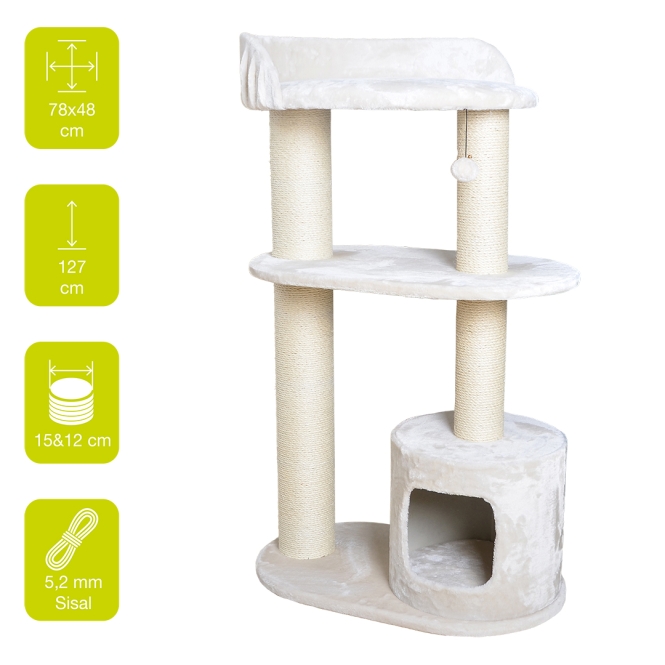 EBI Kratzbaum Bedford 127 - Creme – Bild 2