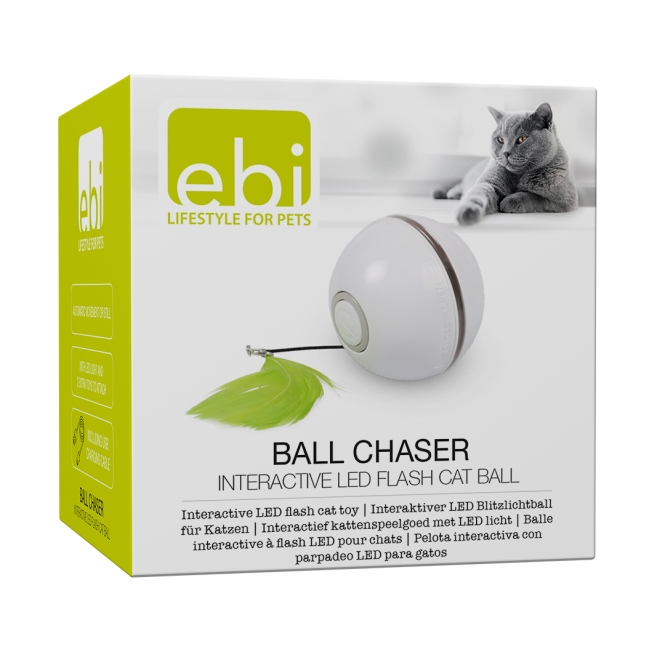 EBI Cat Toy Ball Chaser - weiß/grün – Bild 2
