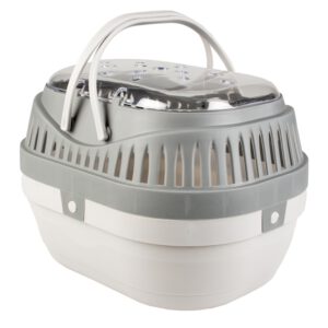 Duvoplus Transportbox für Kleintiere - grau - 23x17x15,5cm