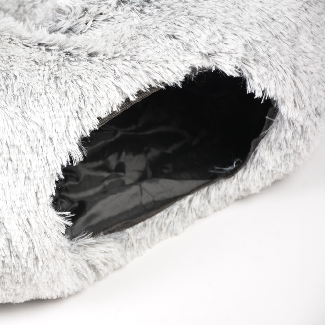 Duvoplus Katzentunnel & Donutbett Snug - Hellgrau – Bild 5