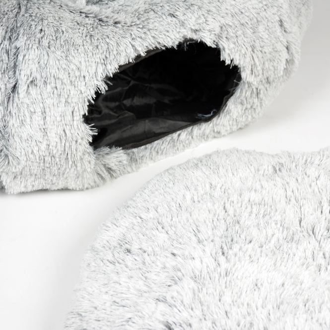 Duvoplus Katzentunnel & Donutbett Snug - Hellgrau – Bild 4