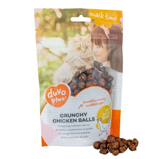 Duvoplus Cat Snack Knusprige Hähnchenbällchen 50g