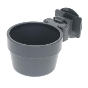Duvoplus Kleintiernapf mit Käfigbefestigung - grau - 300ml - 9,5cm