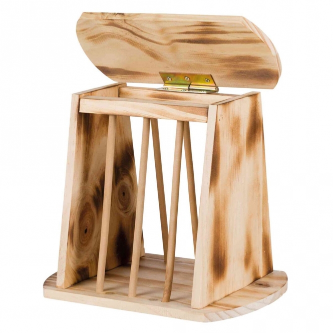 Trixie Heuraufe zum Aufstellen aus geflammtem Holz – Bild 2