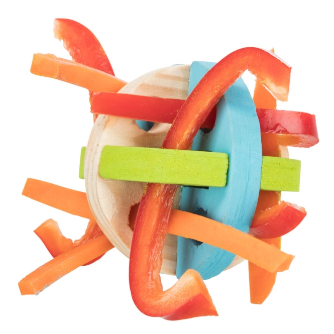 Trixie Spiel- und Snackball aus Holz - 7,5 cm – Bild 3