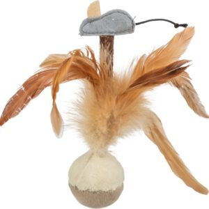 Trixie Steh-auf-Federball mit Maus - 15 cm