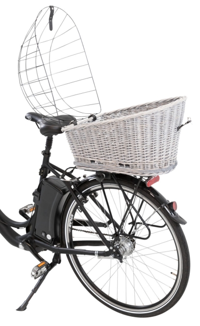 Trixie Fahrradkorb für Gepäckträger aus Weide - grau – Bild 3